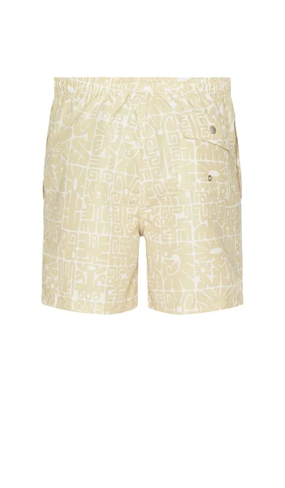 Bather Sand Wild Glyph Swim Trunks In Pattern