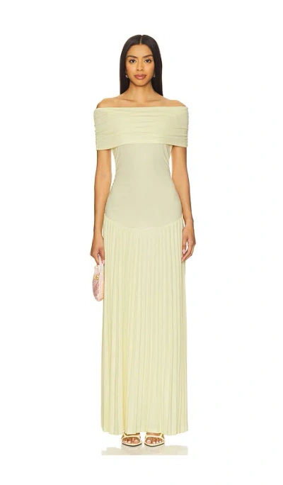 Lioness Field Of Dreams Maxi Dress Butter In Yellow