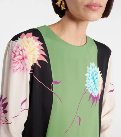 La Doublej Long Sleeve Swing Dress Derby Placee In Brown