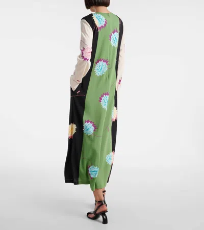 La Doublej Long Sleeve Swing Dress Derby Placee In Brown