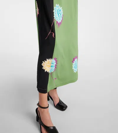 La Doublej Long Sleeve Swing Dress Derby Placee In Brown