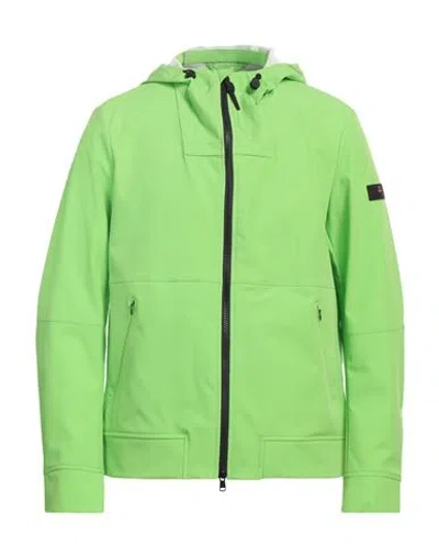 Peuterey Man Jacket Lime Green Size Xxl Polyamide, Viscose, Elastane