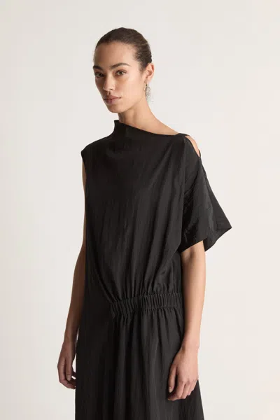 Lee Mathews Kiki Asymmetrical Dress In Black