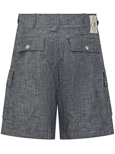 C.p. Company C.p.company Cargo Shorts In Chambray In Gray