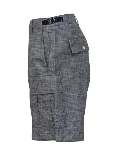 C.p. Company C.p.company Cargo Shorts In Chambray In Gray
