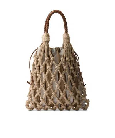 Prada Medium Macramé Tote Bag