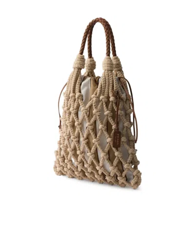 Prada Medium Macramé Tote Bag