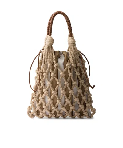 Prada Medium Macramé Tote Bag