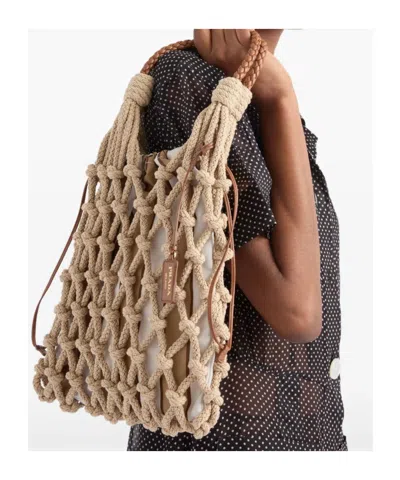 Prada Medium Macramé Tote Bag