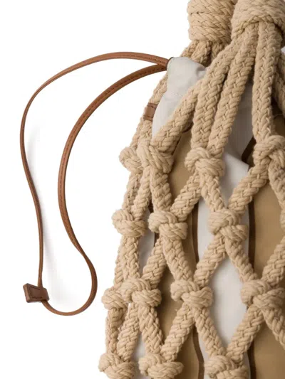 Prada Medium Macramé Tote Bag