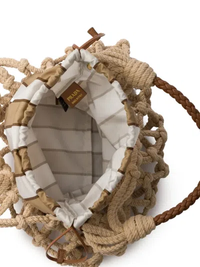 Prada Medium Macramé Tote Bag