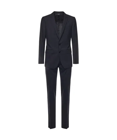 Dolce & Gabbana Double-button Single-breasted Suit In Blue