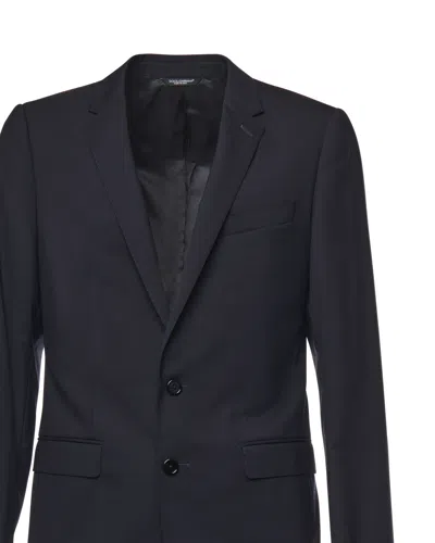 Dolce & Gabbana Double-button Single-breasted Suit In Blue