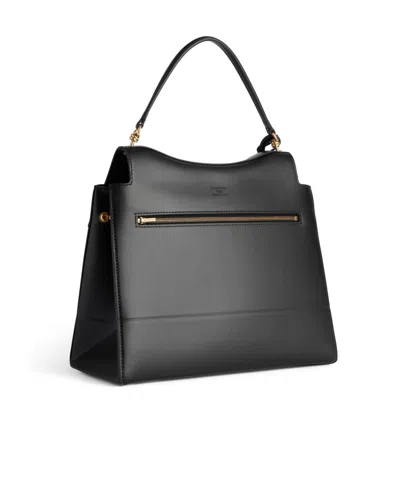 Balenciaga Medium Nano Leather Shoulder Bag In Black