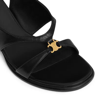 Celine Clemence High Heel Sandals In Brown