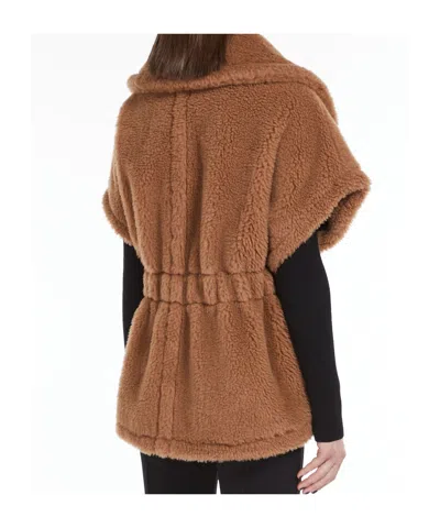 Max Mara Teddy Fabric Cape Scarves And Foulards Beige