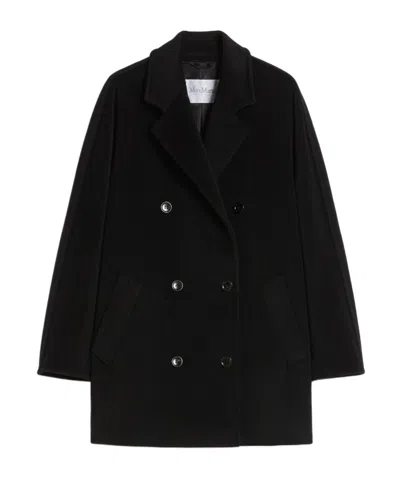 Max Mara Rebus Double-breasted Coat In Black