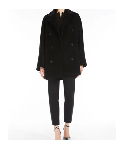 Max Mara Rebus Double-breasted Coat In Black