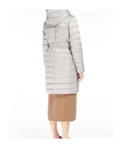 Max Mara Double-faced Down Jacket In White