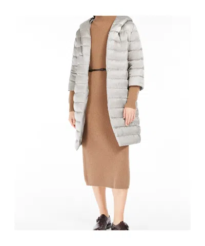 Max Mara Double-faced Down Jacket In White