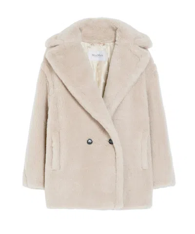 Max Mara Short Teddy Bear Icon Coat In Alpaca And Wool