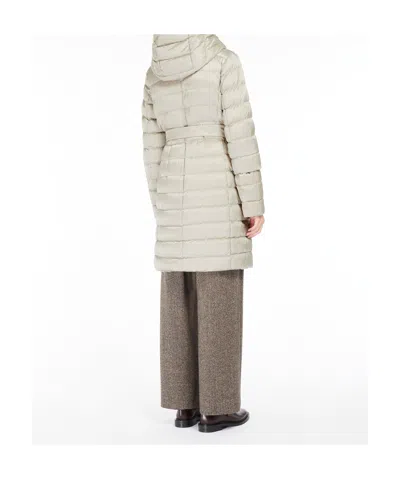 Max Mara Double-faced Down Jacket In White