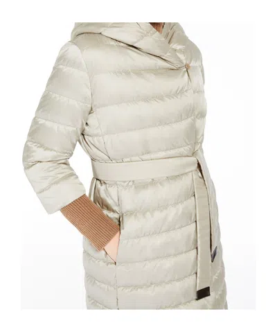 Max Mara Double-faced Down Jacket In White