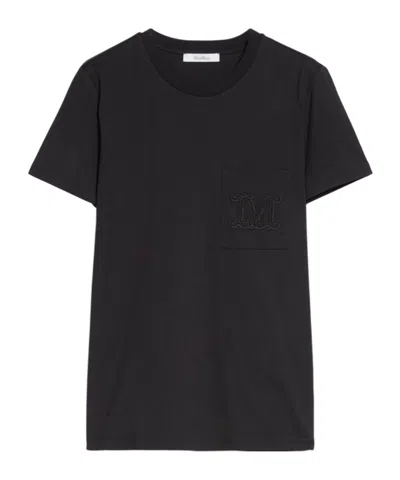 Max Mara Logo T-shirt In Black