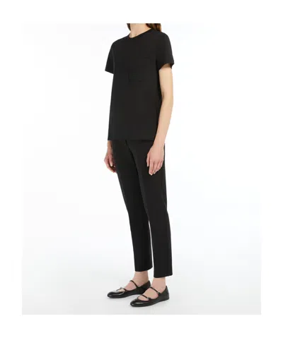 Max Mara Logo T-shirt In Black