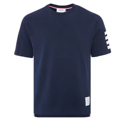 Thom Browne 4-bar Stripe Crewneck T-shirt In Blue