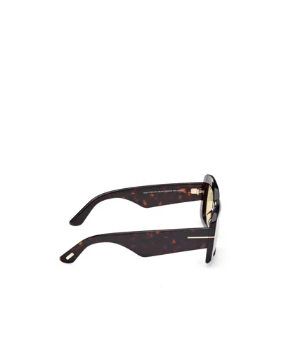 Tom Ford Rectangle Sunglasses In Brown