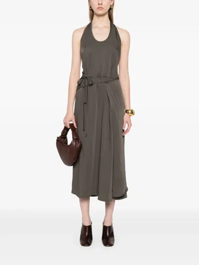 Lemaire Halter Neck Midi Apron Dress With Open Back