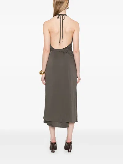 Lemaire Halter Neck Midi Apron Dress With Open Back