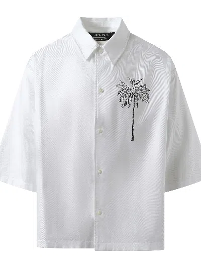 Jacquemus White Shirt With Front And Back Print
