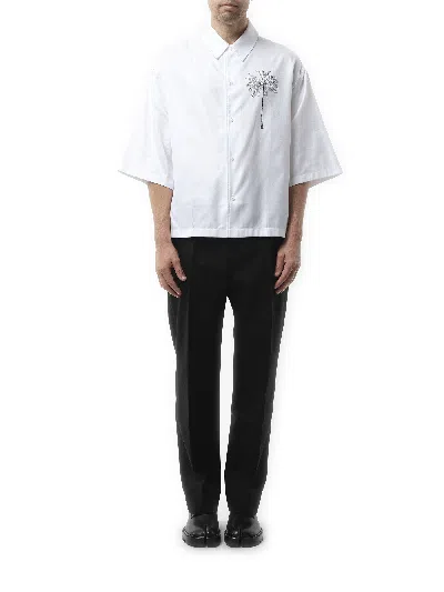 Jacquemus White Shirt With Front And Back Print