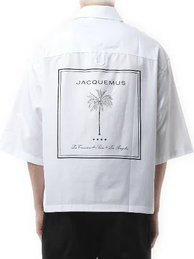 Jacquemus White Shirt With Front And Back Print