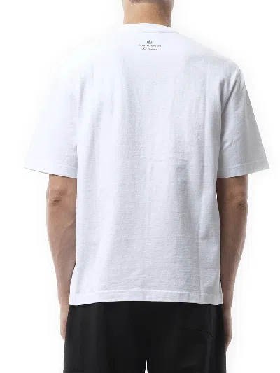Jacquemus 'le T-shirt Marino' White Crewneck T-shirt With Maxi Print On The Front