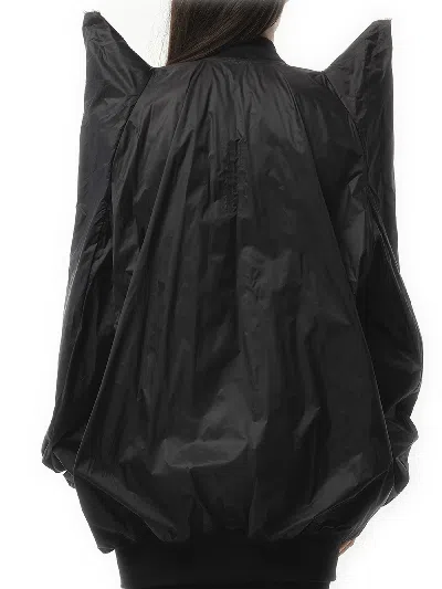 Rick Owens Womens Tec Flight Two-slip-pockets Shell Jacket Black