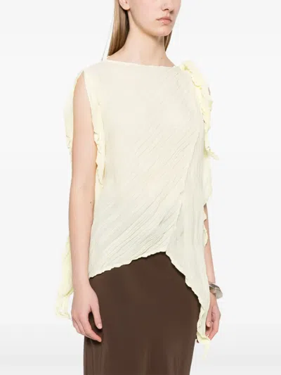 Issey Miyake Wrinkled And Twisted Top