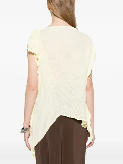 Issey Miyake Wrinkled And Twisted Top