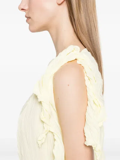 Issey Miyake Wrinkled And Twisted Top