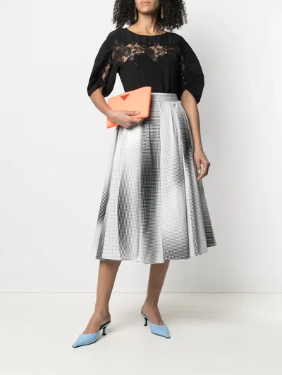 Prada Lace-panel Silk Blouse