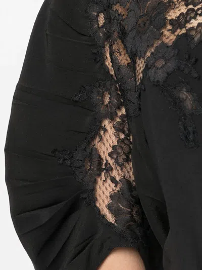 Prada Lace-panel Silk Blouse