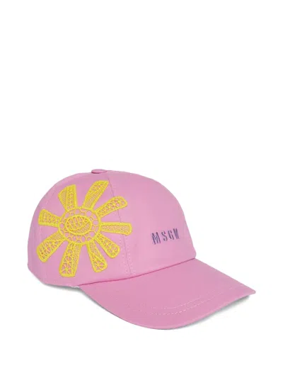 Msgm Sun-embroidered Cap