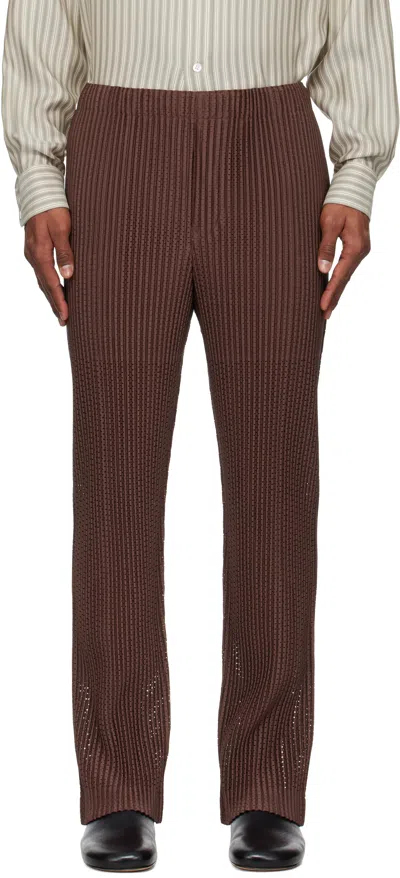Issey Miyake Brown Outer Mesh Trousers