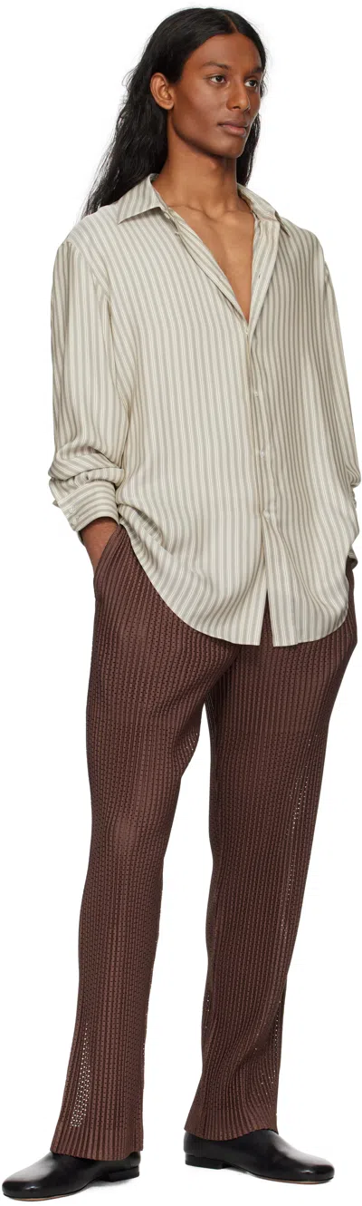 Issey Miyake Brown Outer Mesh Trousers