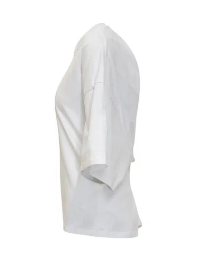 Darkpark Draped Short Sleeves T-shirt In Gray