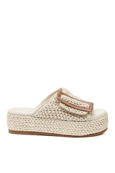 Kelsi Dagger Brooklyn Dover Woven Platform Sandal In White