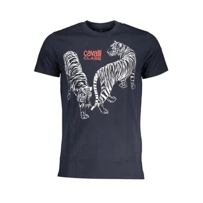 Cavalli Class Blue Cotton T-shirt In Blue