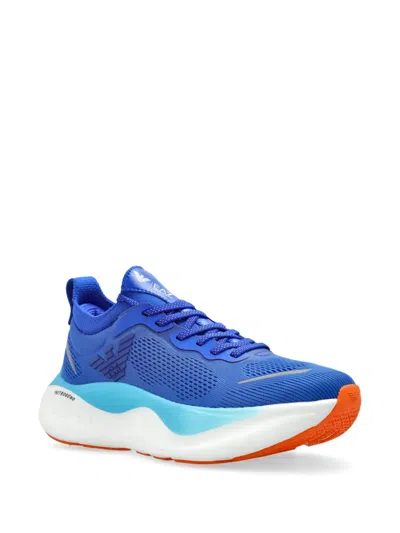 Ea7 Logo-patch Trainers In Blue